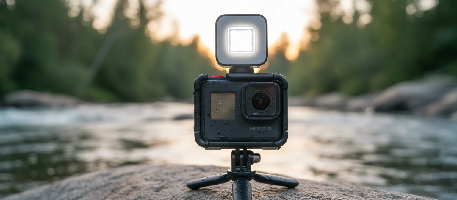 GoPro Light Mod attached to a GoPro camera