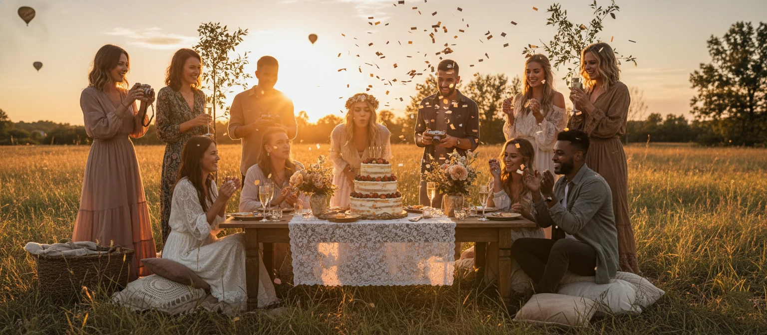 Golden hour birthday photos