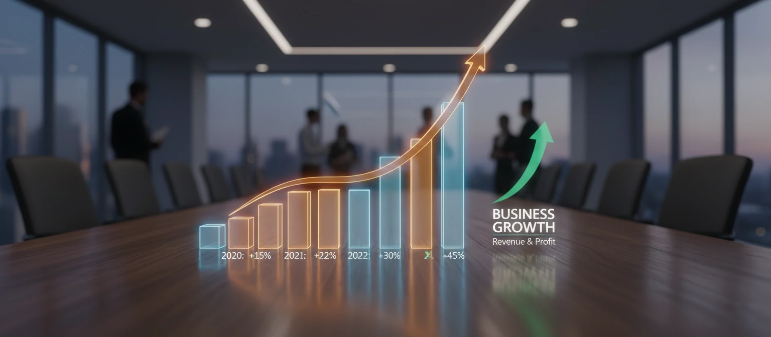 Growing business graph