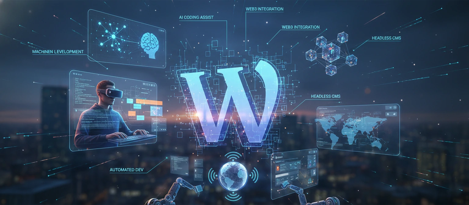 Illustration of future technology trends in web development