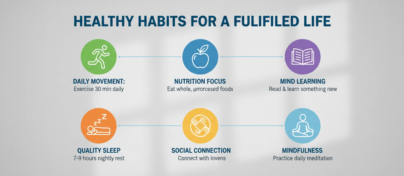 Infographic with tips icons and brief descriptions