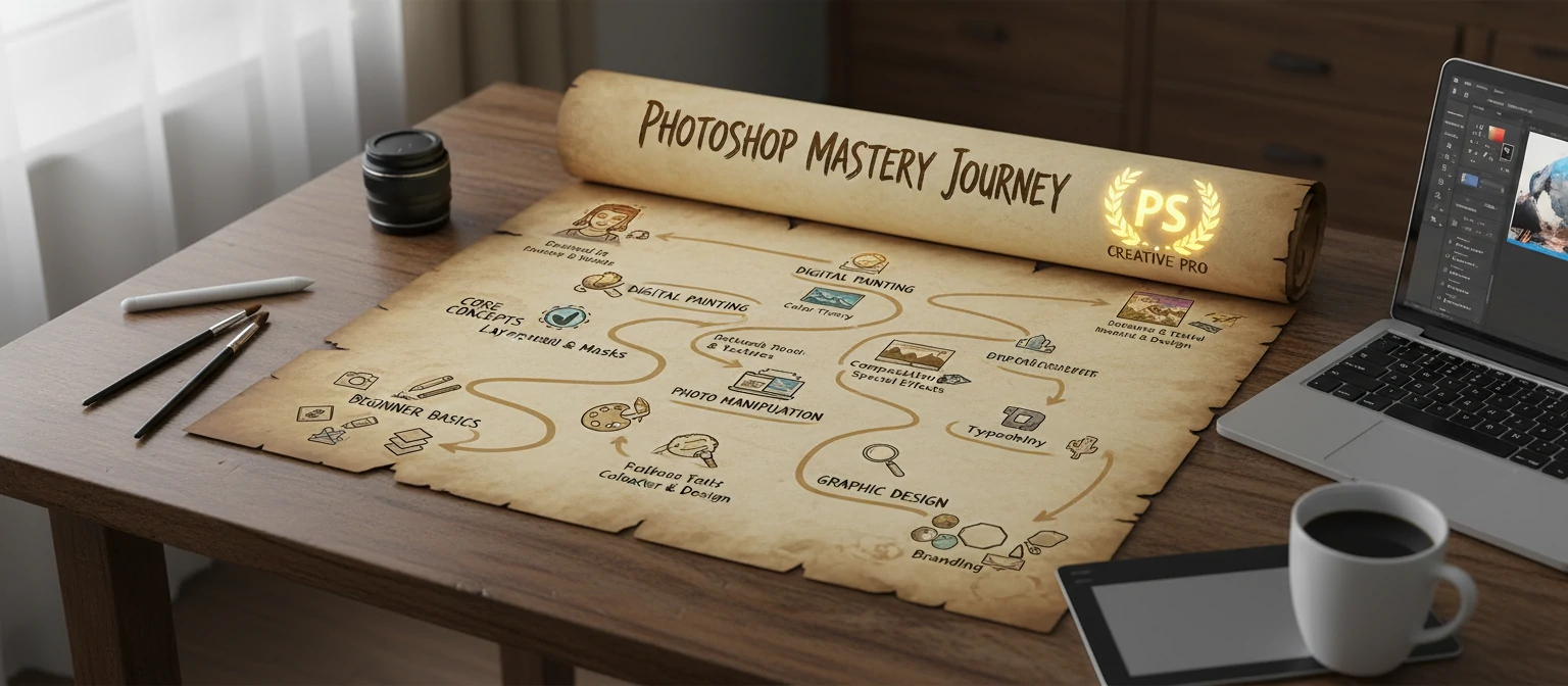 Learning roadmap for Photoshop skills development