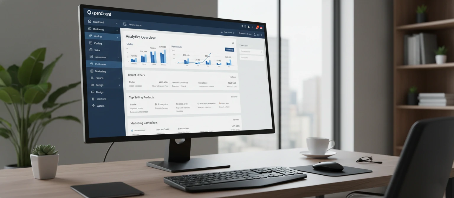 OpenCart e-commerce platform dashboard