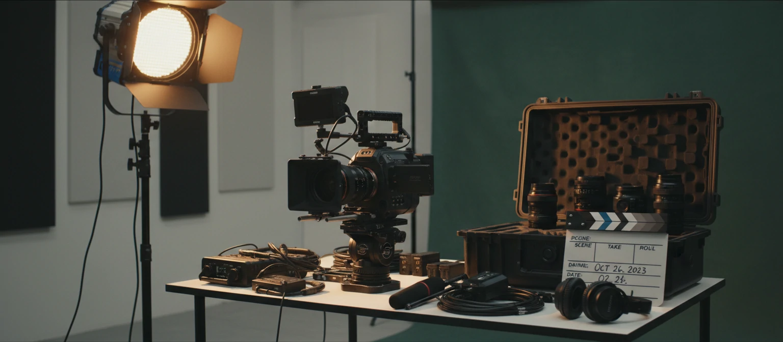 Professional videography equipment setup