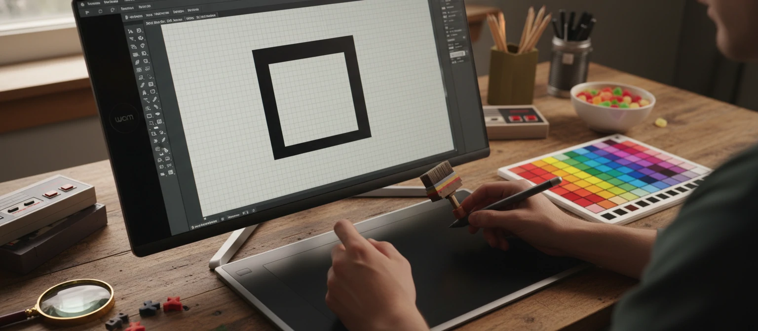 Setting up canvas and brush for pixel art