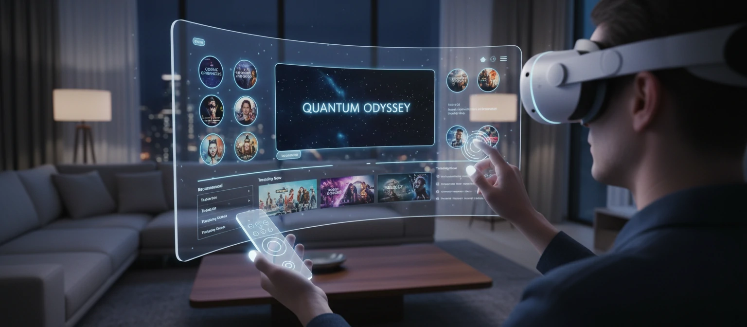 TV app interface in Vision Pro