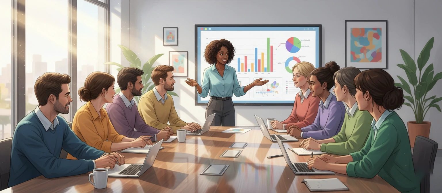 Team meeting illustration