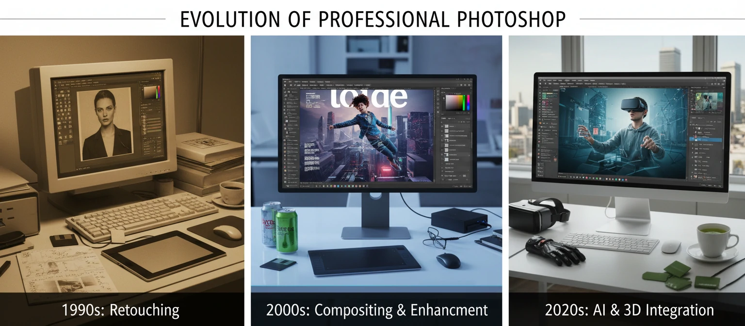The evolution of professional Photoshop services over time