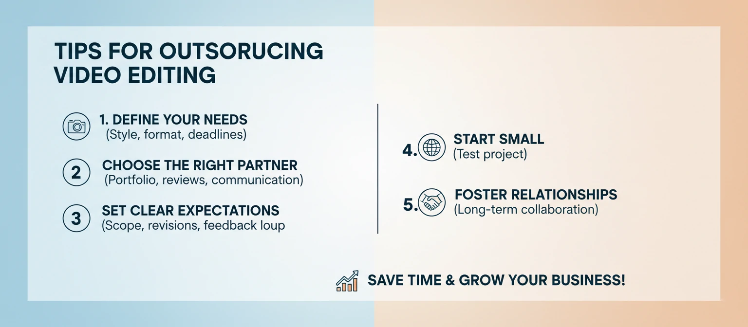 Tips for outsourcing video editing