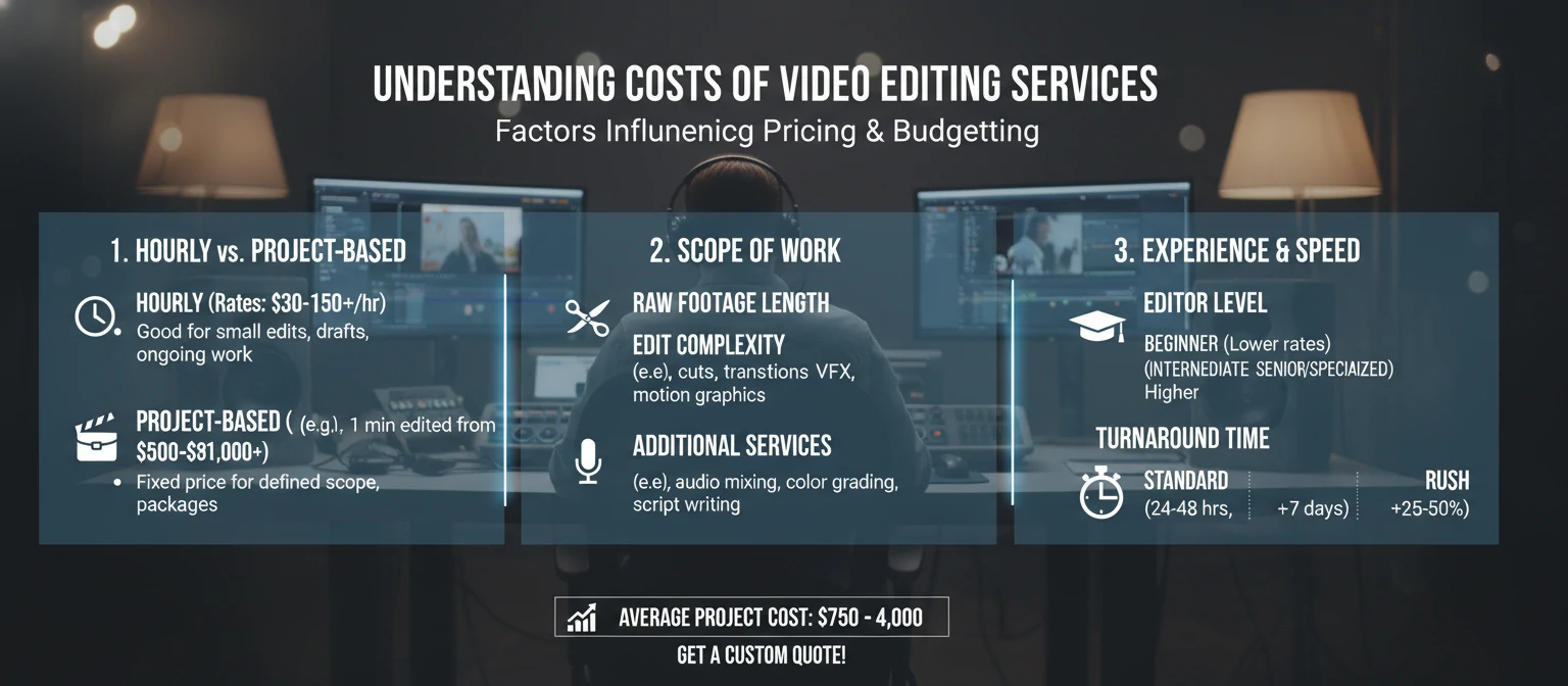 Understanding costs of video editing services