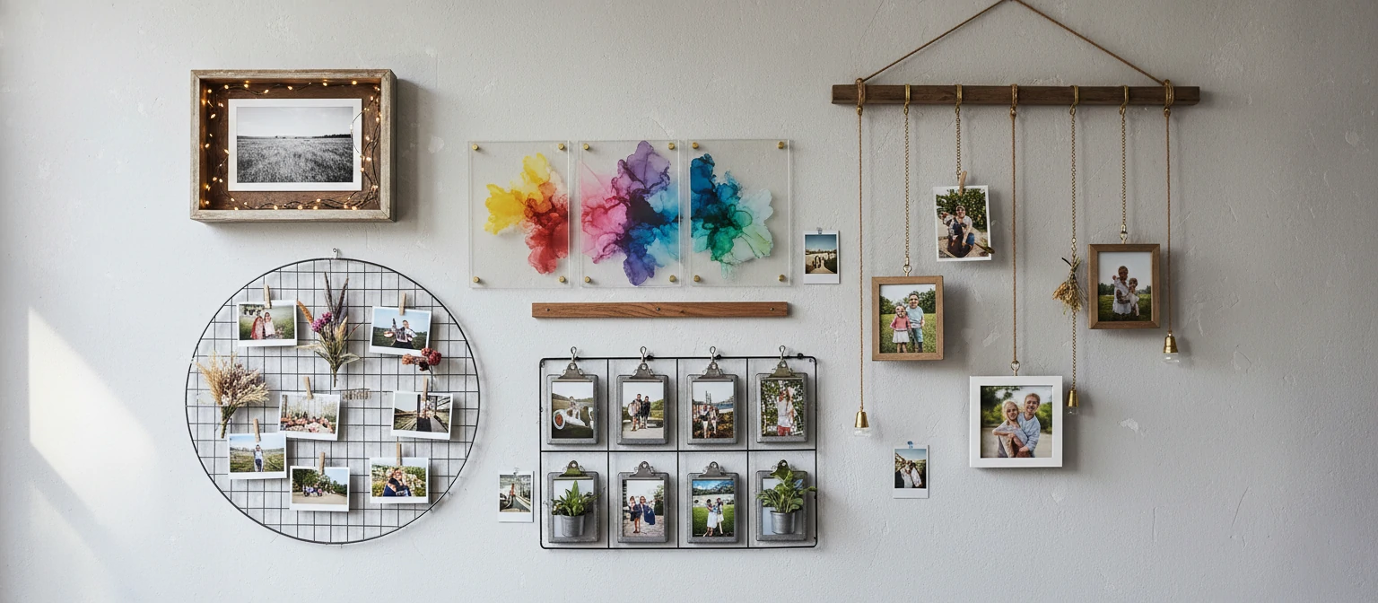 Various creative ways to display 8x10 photos in home decor