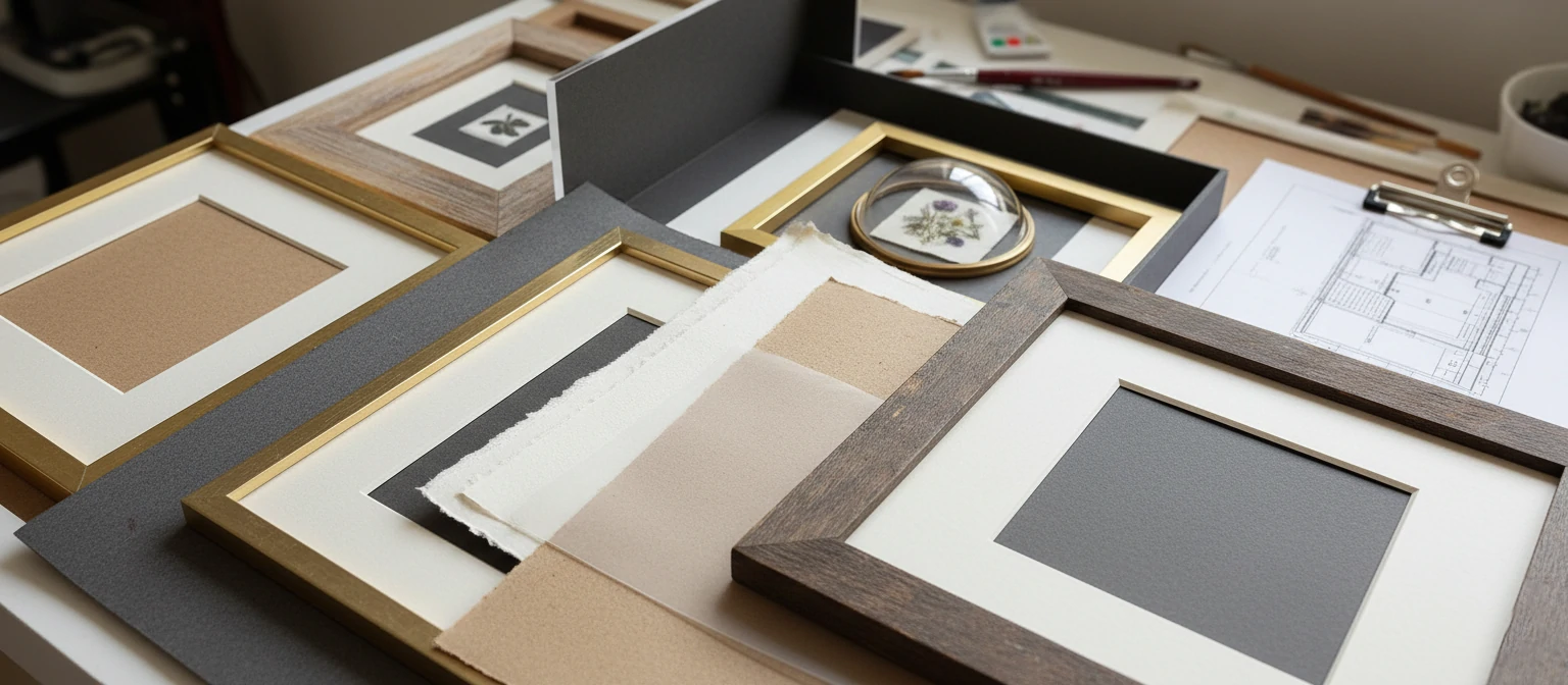 Various paper finishes and framing options for 8x10 photos