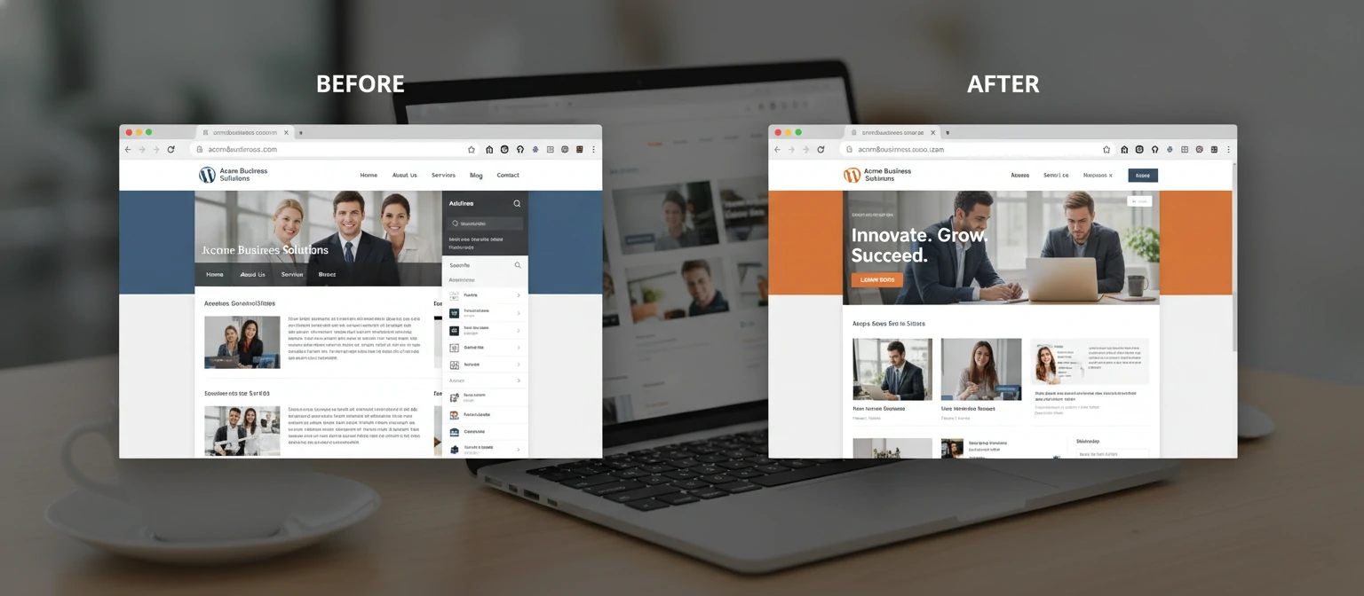 WordPress development case study website transformation results
