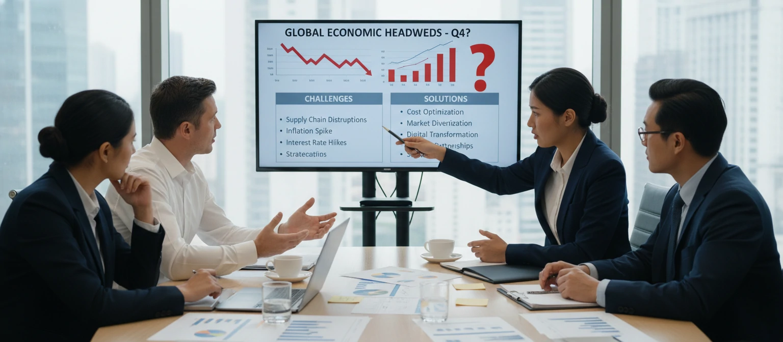 Business team discussing financial challenges and solutions