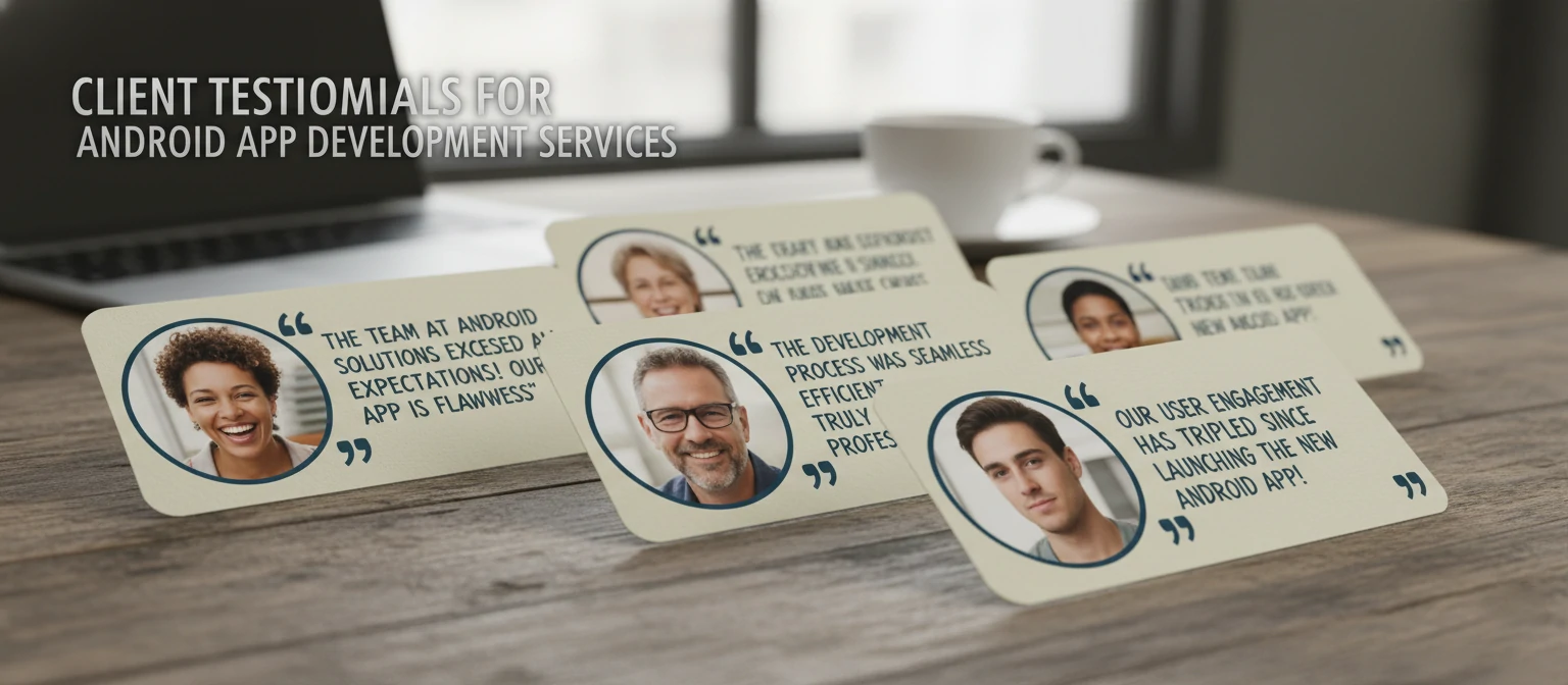Client testimonials for Android app development services