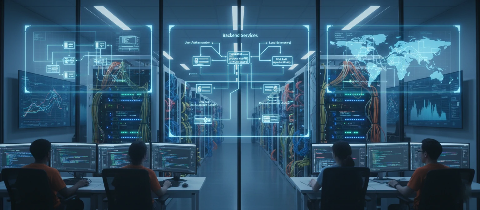 Cloud infrastructure setup for backend services