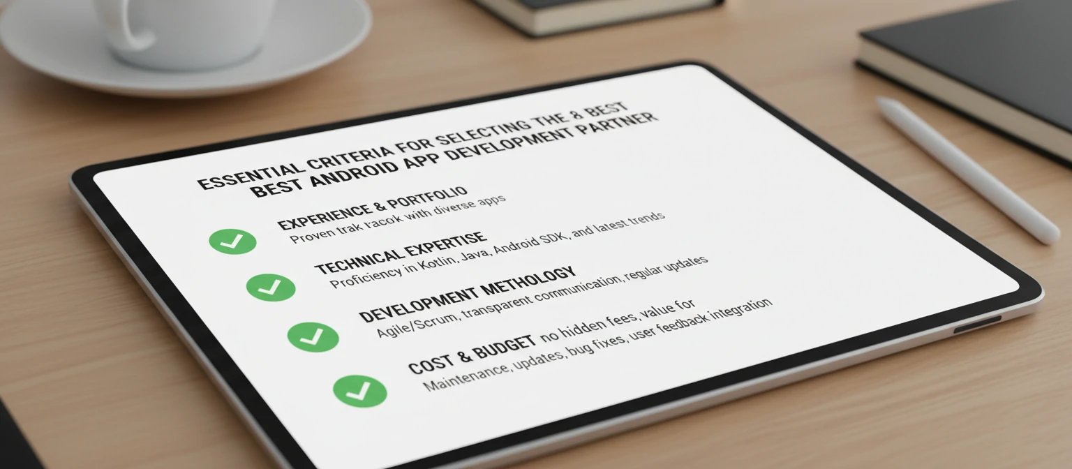 Essential criteria for selecting the best Android app development partner