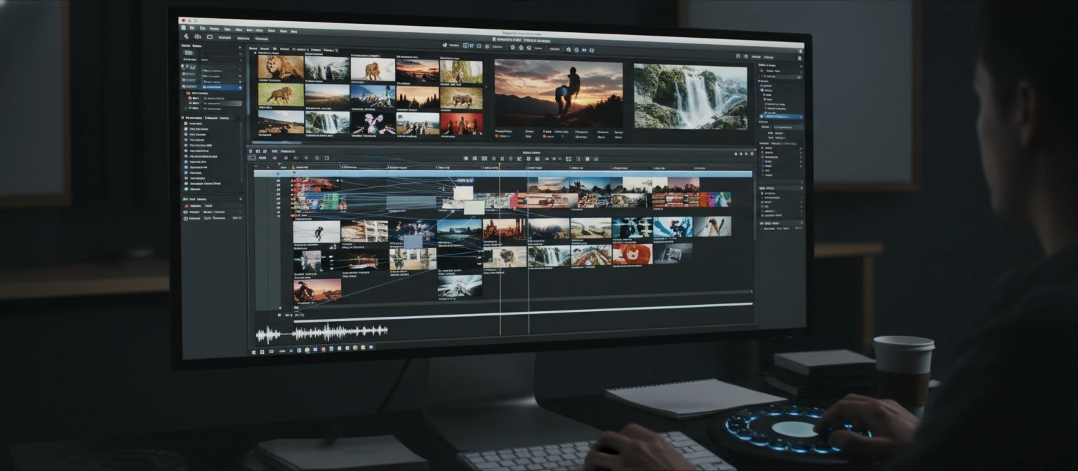 Final Cut Pro X timeline with magnetic editing and professional video clips