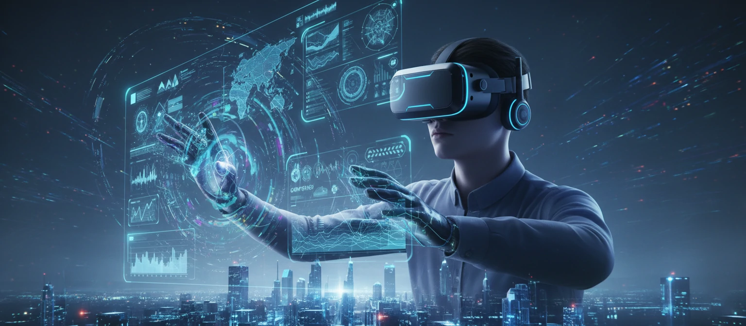 Futuristic technology VR digital