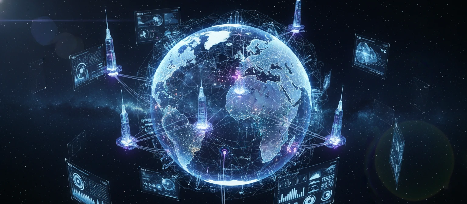 Futuristic technology and global network