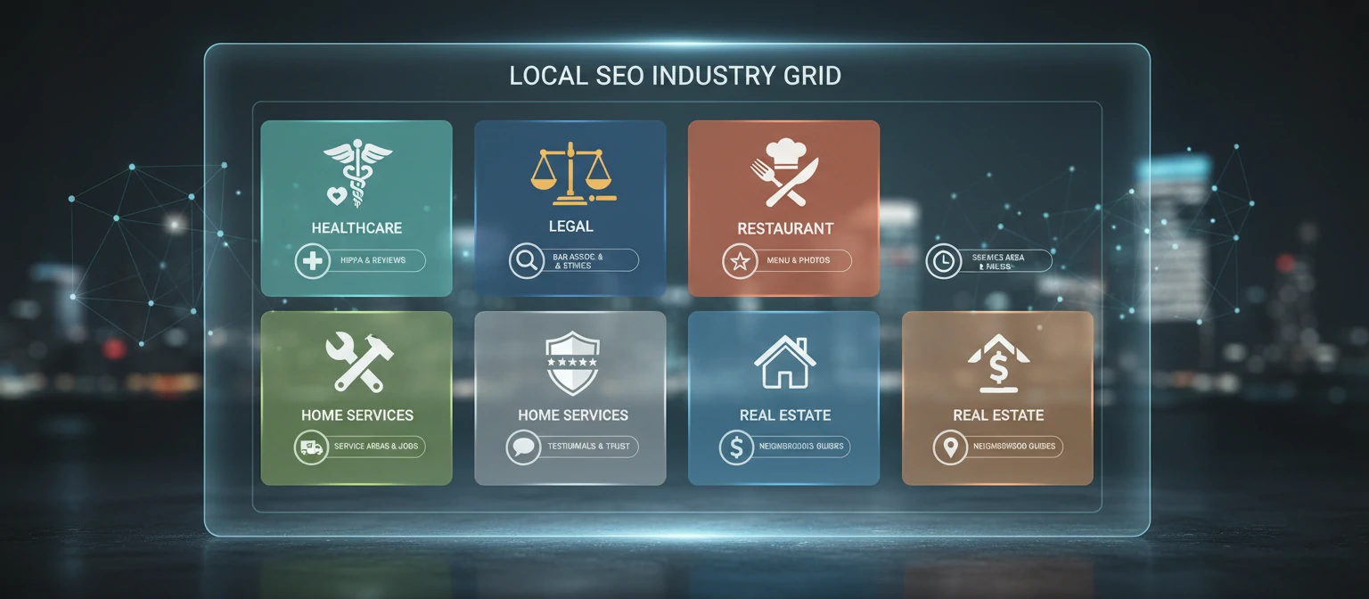 Industry Grid A grid showing different industry icons