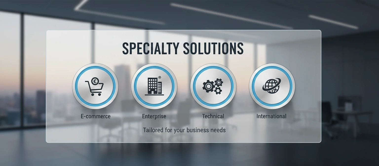 Infographic showing specialty icons