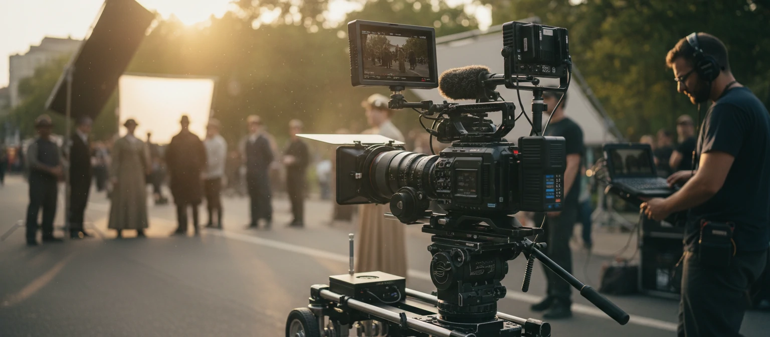 Video production camera filming