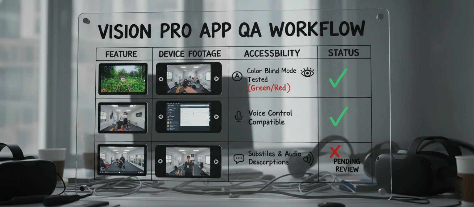 Vision Pro app QA workflow
