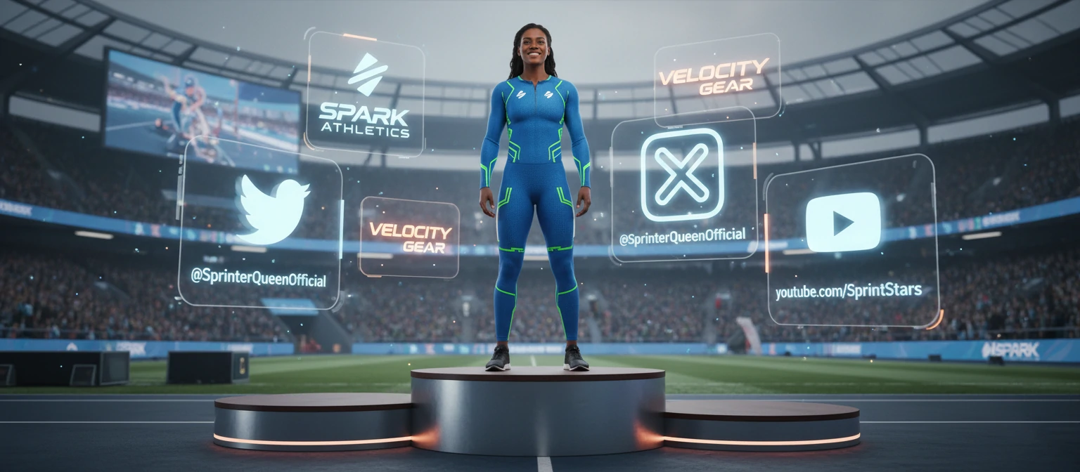 Visual representation of athlete branding elements in modern sports