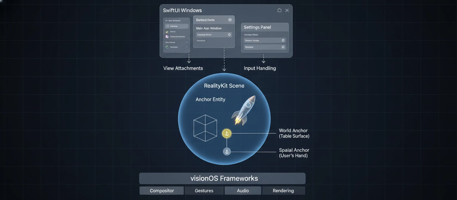 visionOS app composition diagram