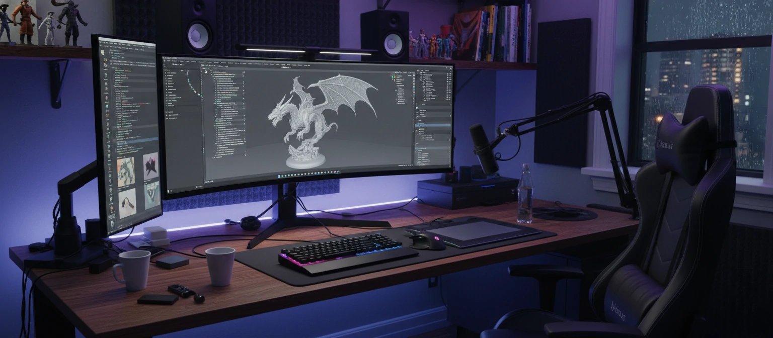3D design workspace setup