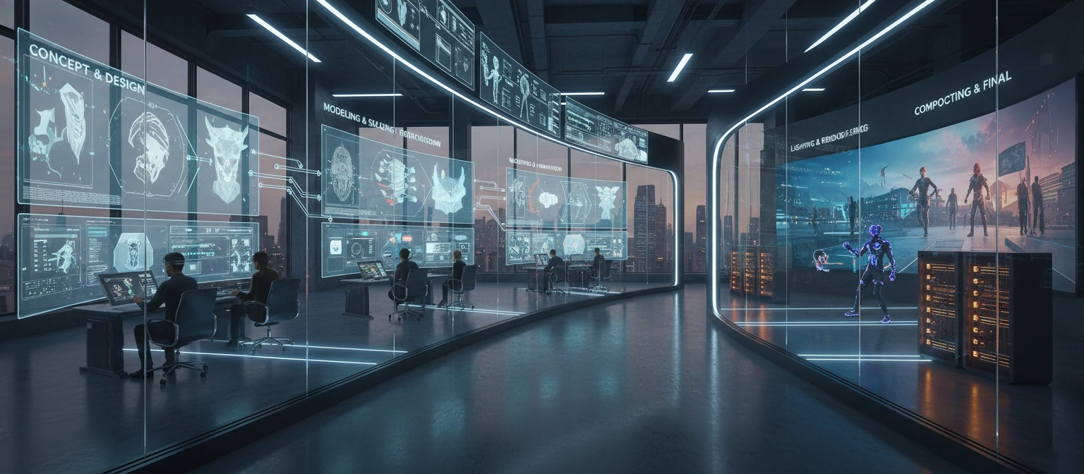 3D production pipeline workflow