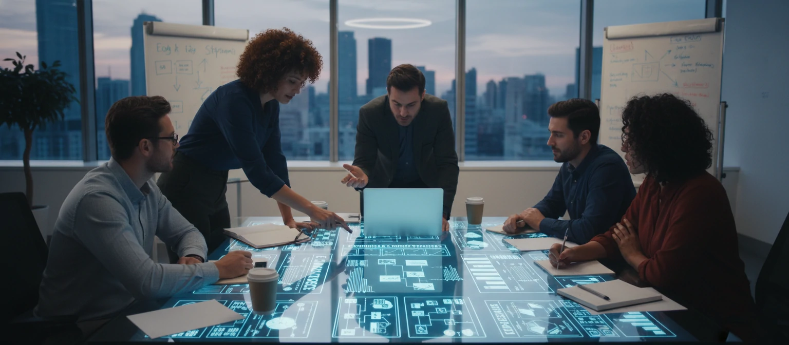 Content marketing team strategizing for e-commerce