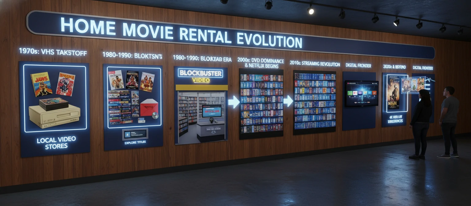DVD and movie rental history timeline