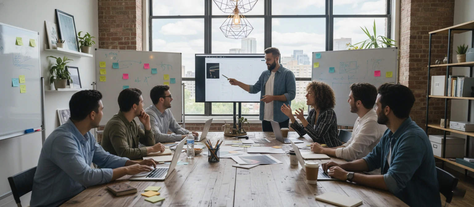 Design agency meeting