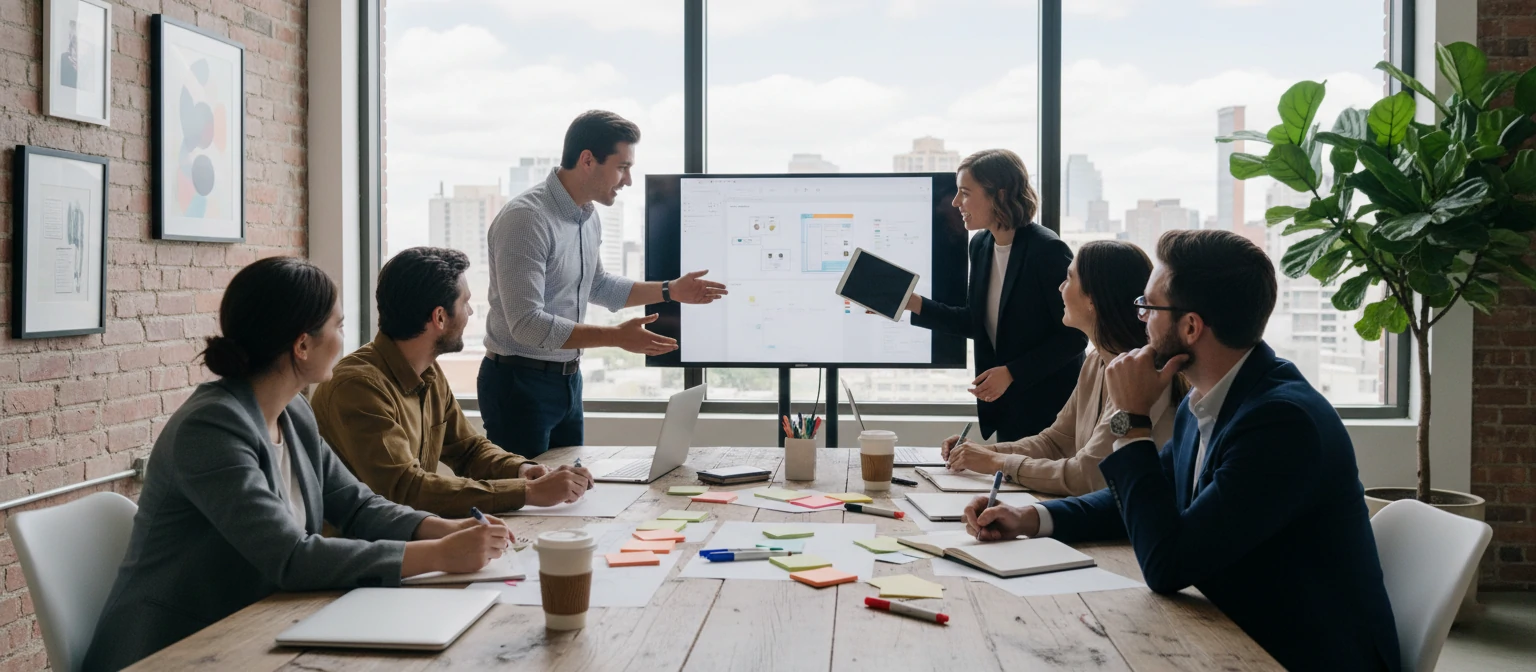 Design team brainstorming session