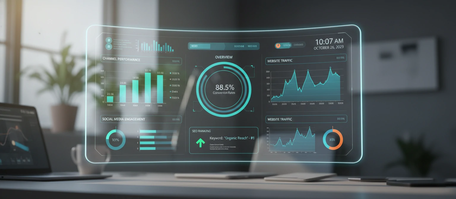 Digital marketing analytics dashboard