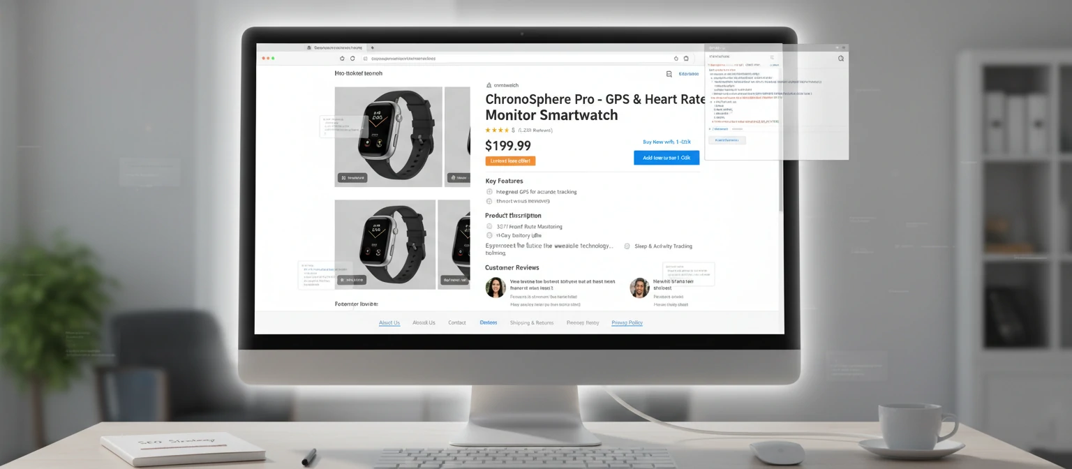 Optimized product page with SEO elements