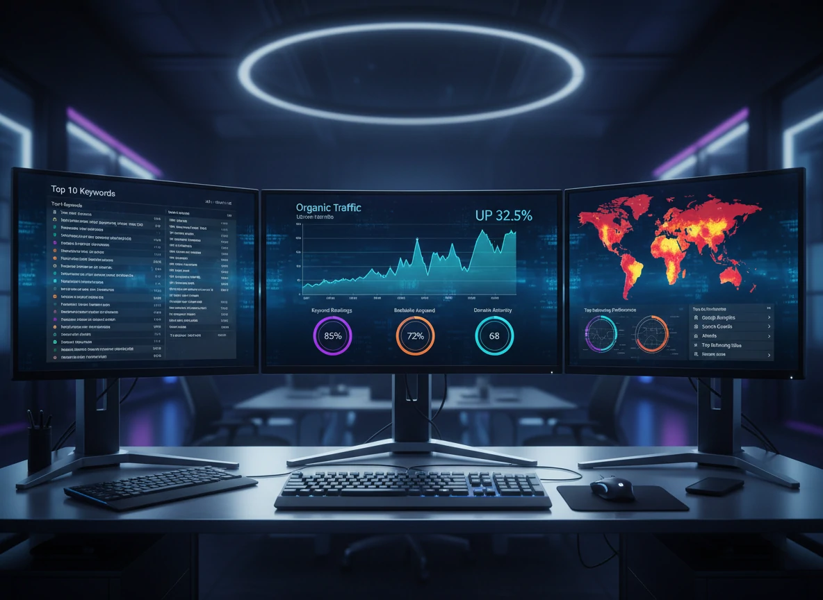 SEO analytics dashboard