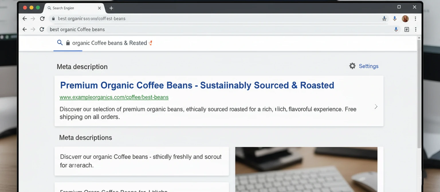 Screenshot of properly optimized title tag and meta description in SERP