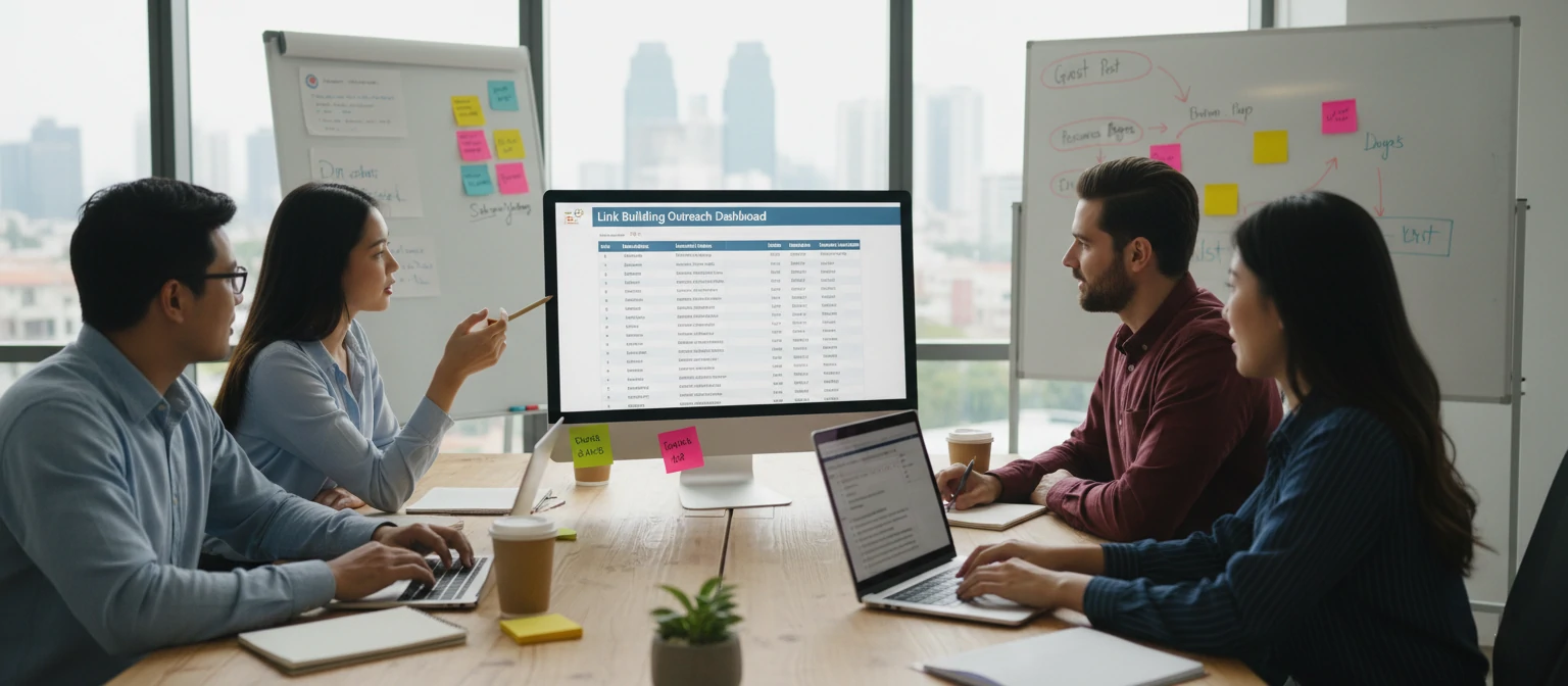 Team collaboration on link building outreach~1