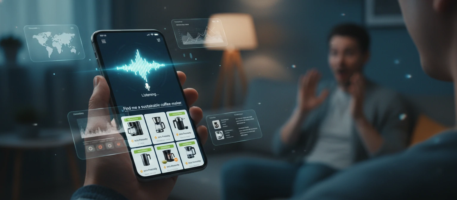 Voice search technology for online shopping