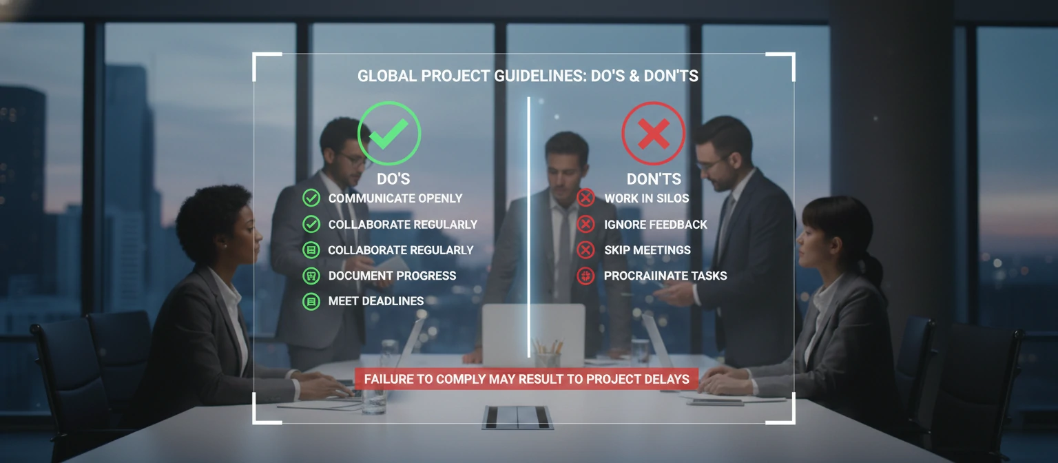 Warning signs or do's and don'ts visual