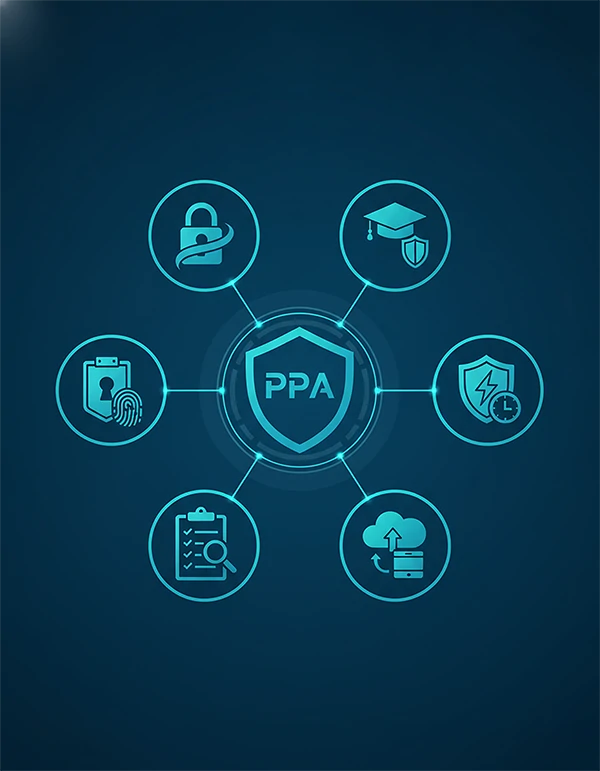 A comprehensive data security infographic illustrating the multi-layered security