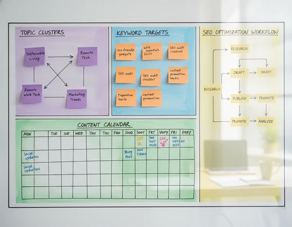 Content strategy planning board