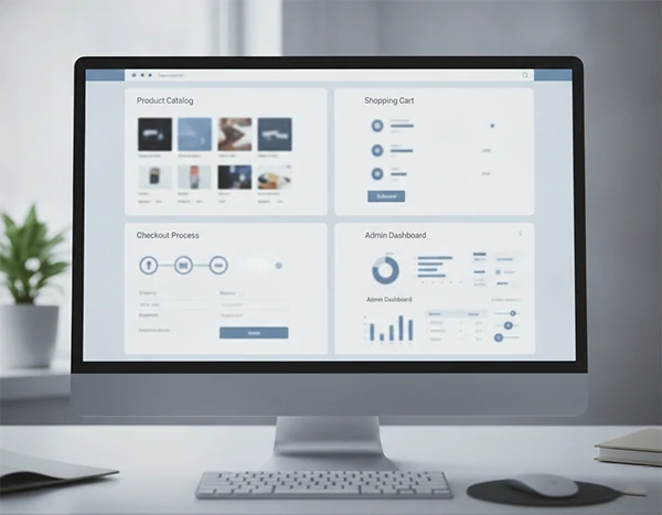 E-commerce website interface
