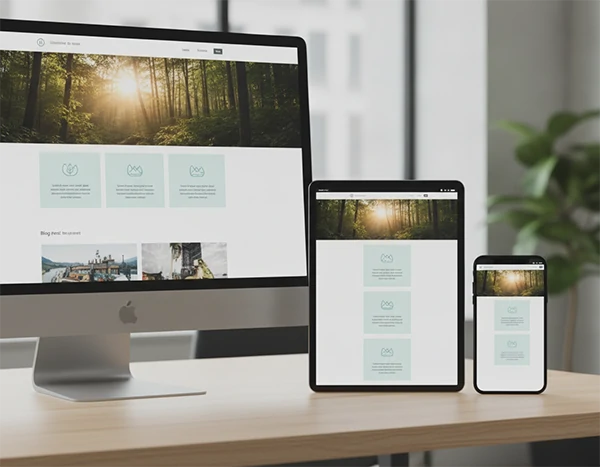 Responsive website design comparison