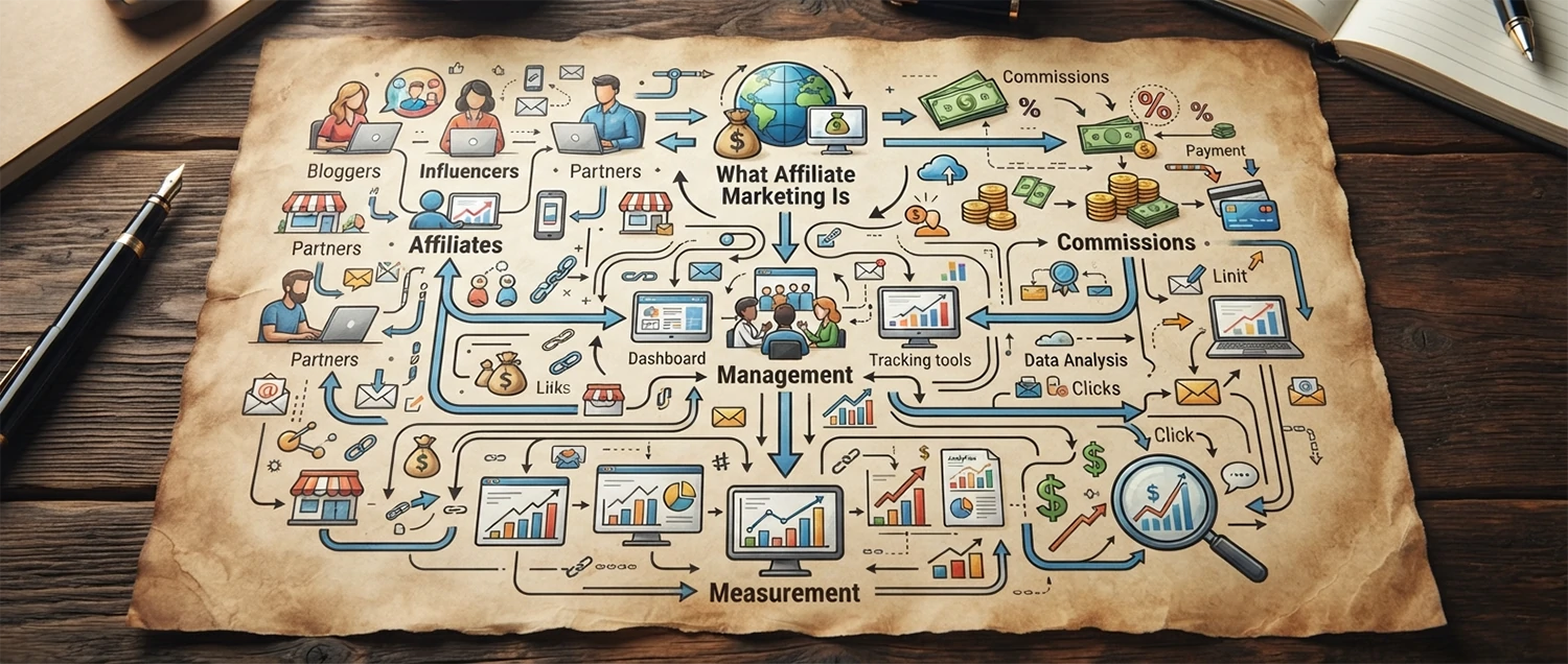 A chapter map from what affiliate marketing is and how