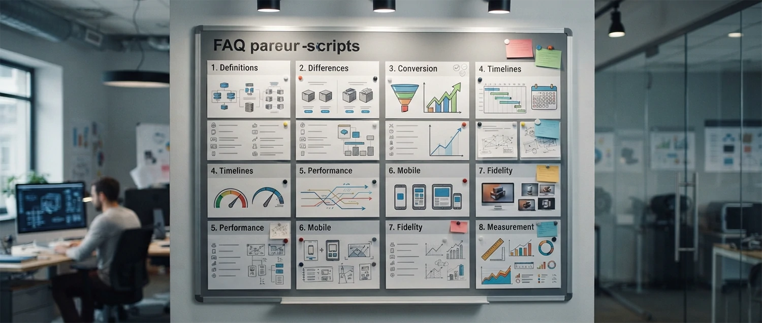 A configurator FAQ board covering definitions