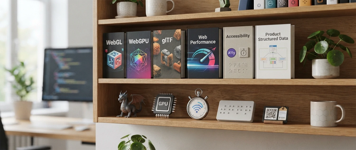A resource shelf for WebGL, WebGPU, glTF, web performance, accessibility, and product structured data